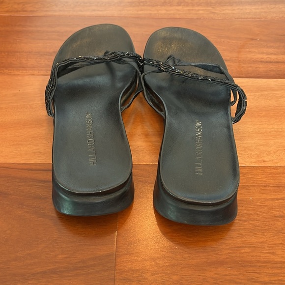 Black Hillary & Hanson Sandals, Size 7M - Picture 3 of 7